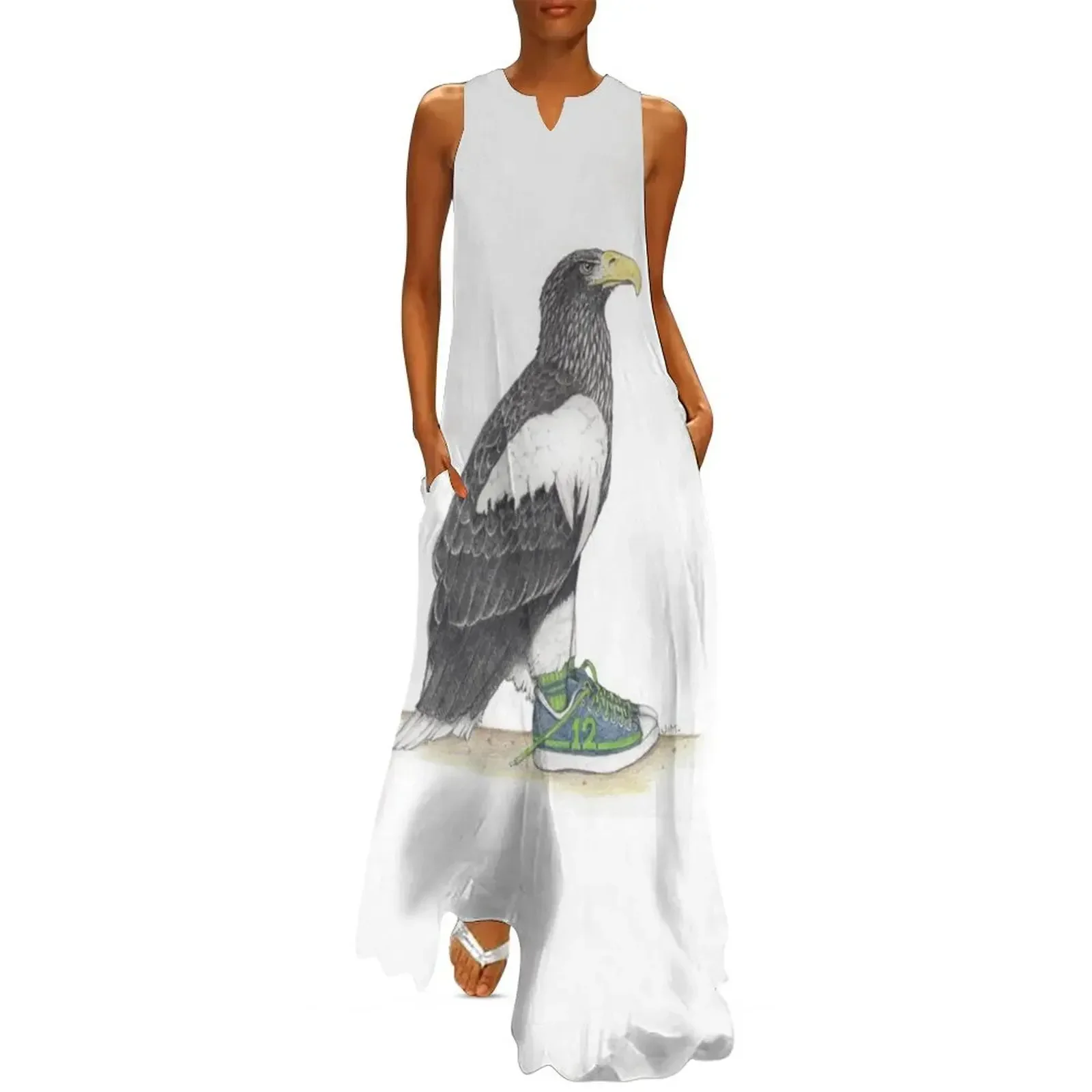

Seahawk in fan shoes Long Dress Casual dresses prom dresses 2025 cute dress Women's summer dress