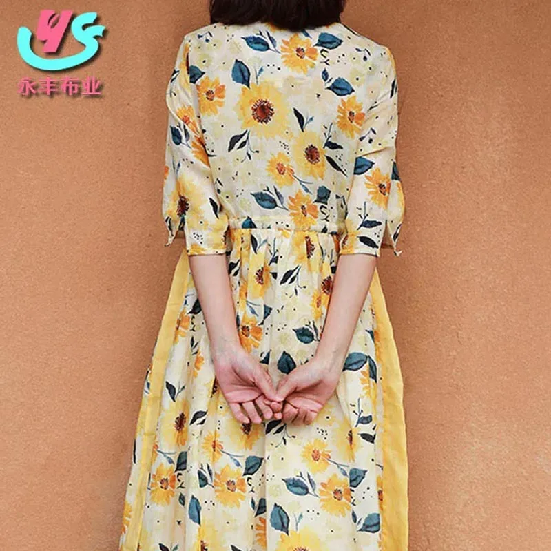 

Dress Sunflower Women's Tops High-end Small Skirts Fabrics Men's T-shirt Branch New Summer 2024 50CM Shirts High-count Robes