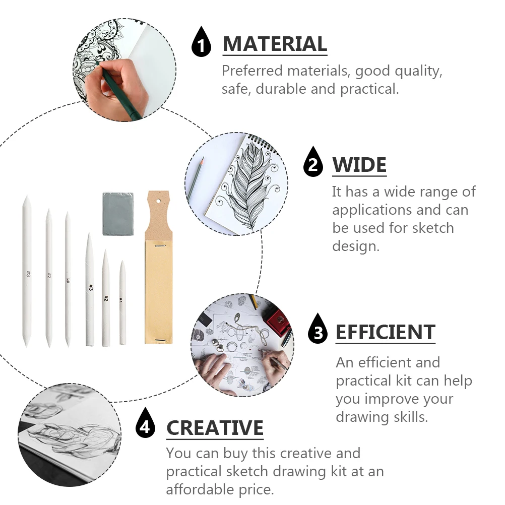 

Sketch Drawing Set Drafting Tools Kit Eraser Paper Accessories Equipment Sketching Rubber Student