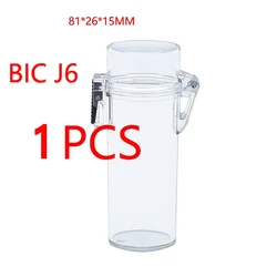 4 Color Transparent Plastic Lighter Case For BIC J6 Waterproof Protective Outdoor Camping