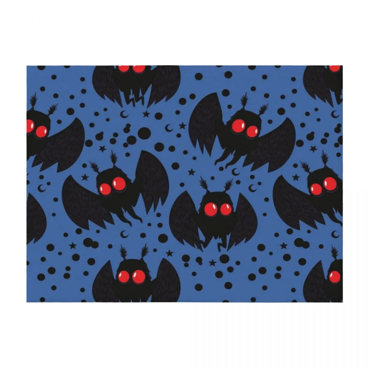 

Mothman Dark Blue Night Throw Blanket halloween Sofa Throw for sofa Blankets