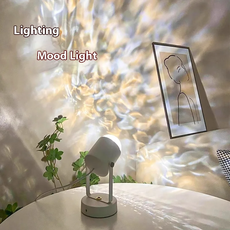 RGB Water Wave Lamp with Remote, 16 Color Dynamic Lighting for Video Shooting, Live Stream Background Mood Light