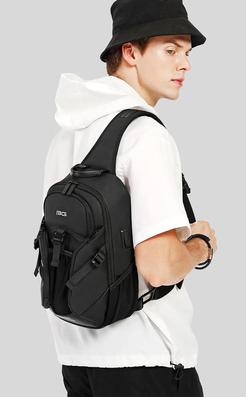 Cool Travel Crossbody Bags Free Shipping Fashion Men Shoulder Bags Multifunctional Male Chest Bag