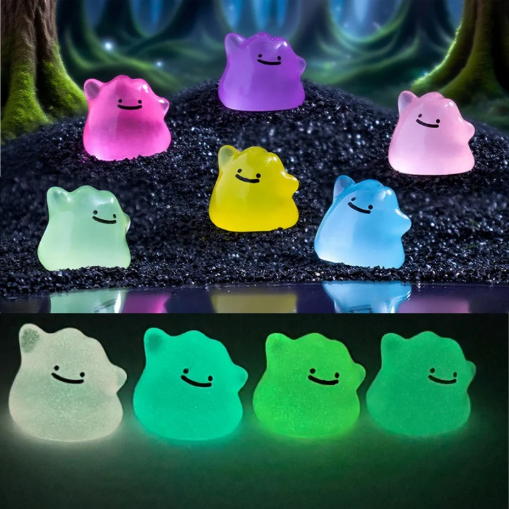Kawaii 1.5cm Luminous Cute Monster Miniatures DIY Keychain/Car Accessories party DIY decoration gifts