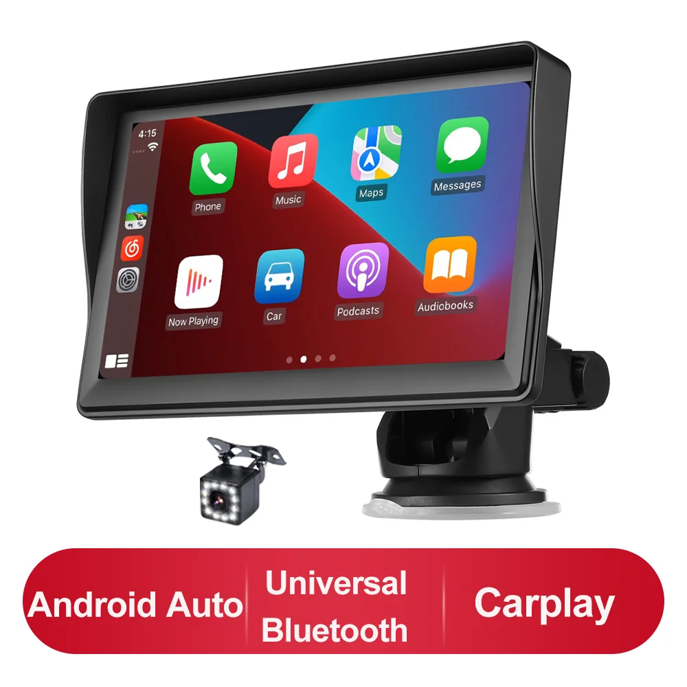 Autoradio 7-inch Carplay Android Auto Autoradio Draagbare universele touchscreen Auto Multimedia Videospeler met Bluetooth AUX - afbeelding 1