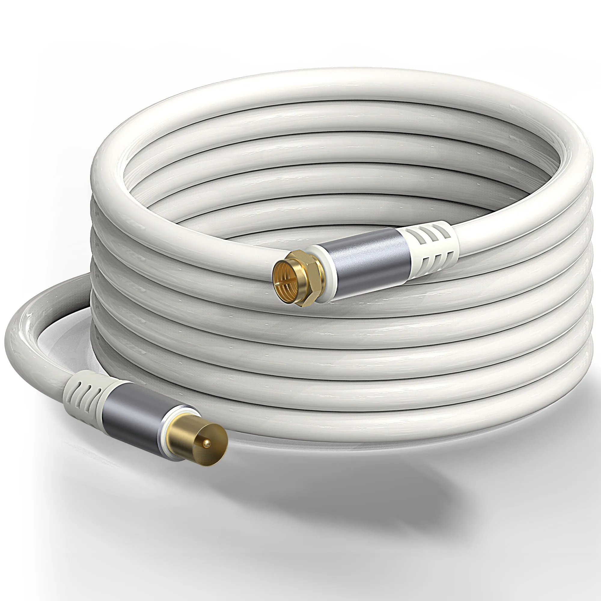 High-Quality RF F-Type Coaxial Digital Aerial Cable TV Cable Fly Lead for Satellite TV Antenna Video Coax Dish 1.5M/3M/5M Cable