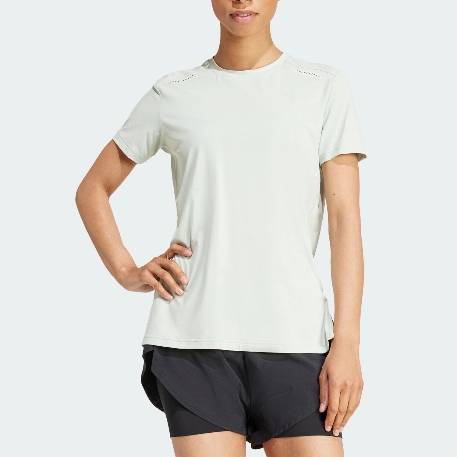 

Adidas подлинная новая женская спортивная футболка для фитнеса и фитнеса с коротким рукавом и круглым вырезом JN9616