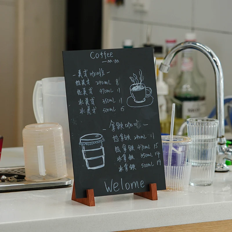 Desktop A4 kleine Tafel vertikal Kaffee und Milch Tee Shop Preis Display Rack Preis horizontal und vertikal Dual-Use