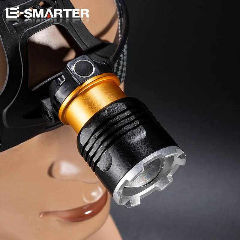Linterna Frontal Recargable Zoom XHP50 LED, Impermeable, para Pesca, Búsqueda, Camping