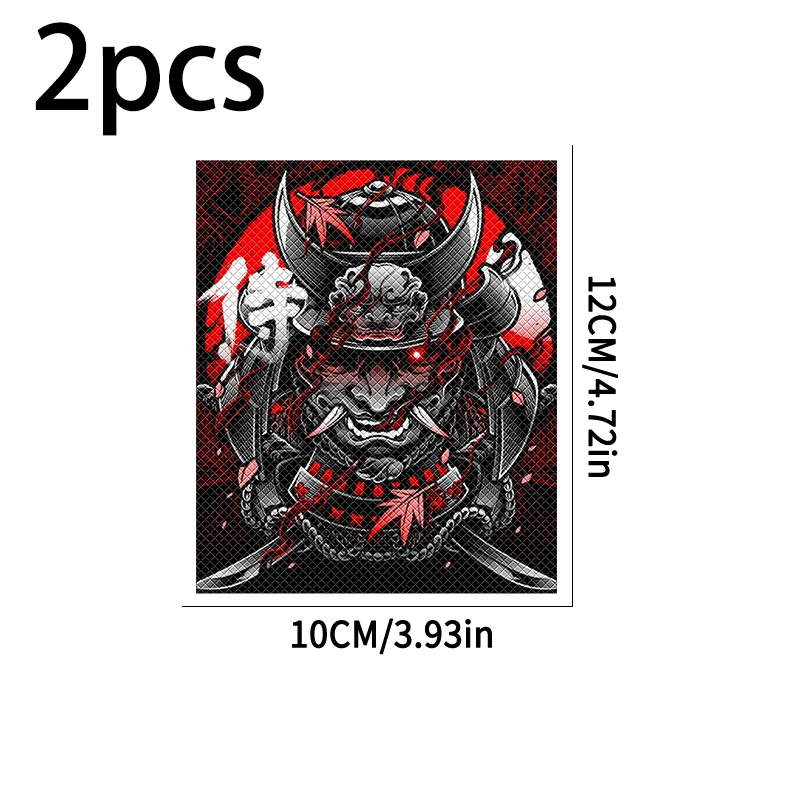 2PCS Samurai JDM Motorcycle Stickers Waterproof Sunproof for DlY Motorbike Bicycles Scooter Handlebar Anti-slip Vinyl Decals