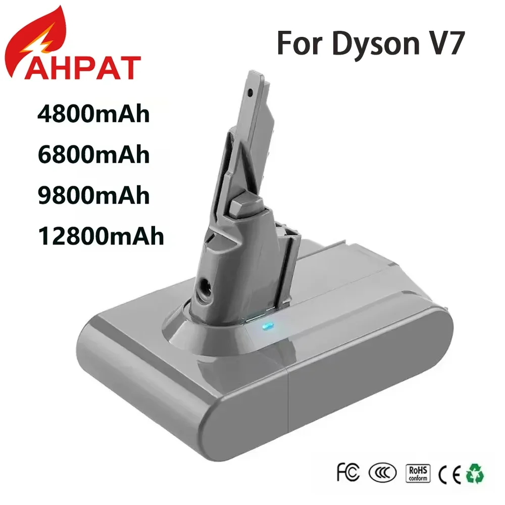 21.6V 6000mAh Li-lon Battery For Dyson V7 FLUFFY V7 Animal V7 Pro 225403 229687 Vacuum Cleaner Chargeable Tools Battery