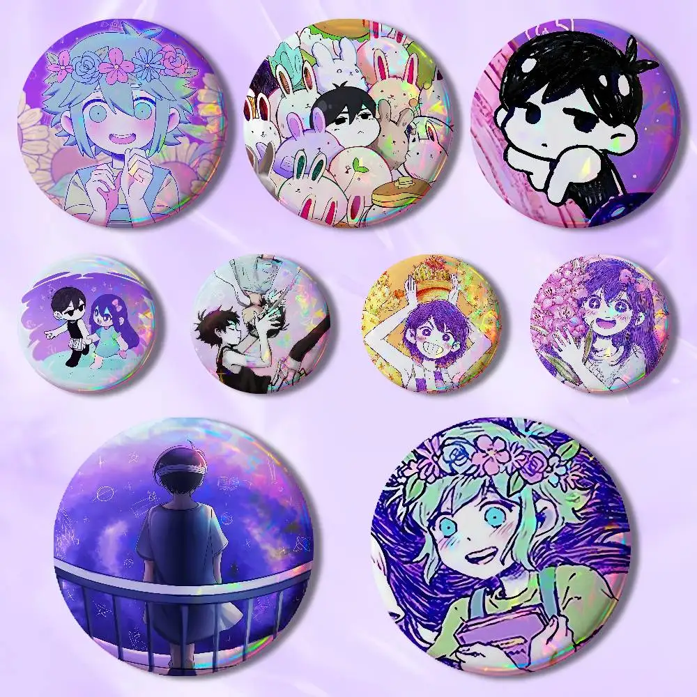 

O-Omori-S Game Pins 58mm Cute Cartoon Badge Handmade Brooches for Backpack Accessories