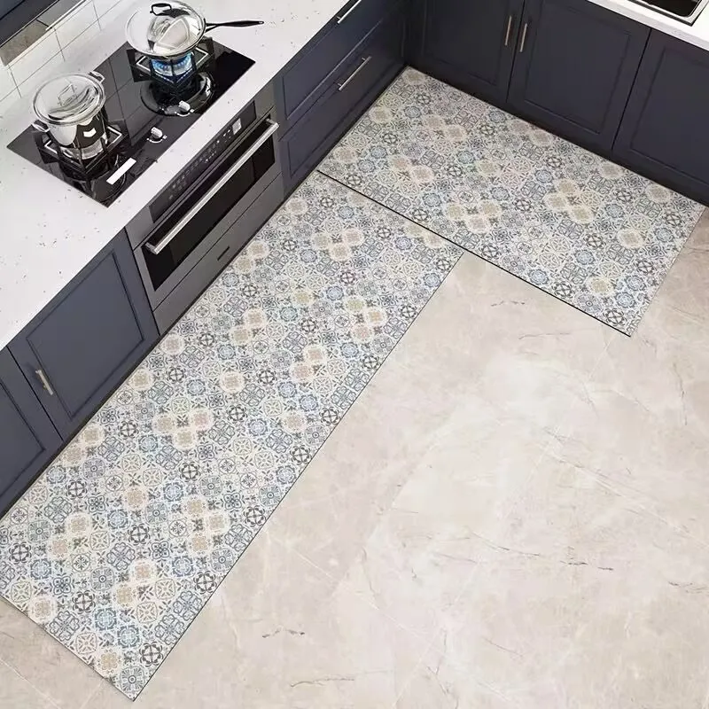 

Pvc Carpet for Kitchen Floor Mat Waterproof Home Decoration Rug Oil-proof Anti-slip Long Foot Mats Alfombra Vinilicas Cocina