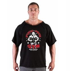 Men Oversize T-shirts Gym Fitness Clothing Mens No Pain No Gain T Shirt For Male Bodybuilding Tshirts Loose Breathable Clothes