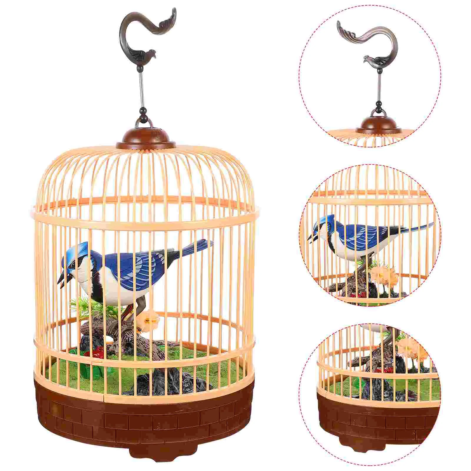 Voice Controlled Singing Bird Toy Sound Activated Desktop nament Premium Plastic Lasting Chirping Simulates Authentic