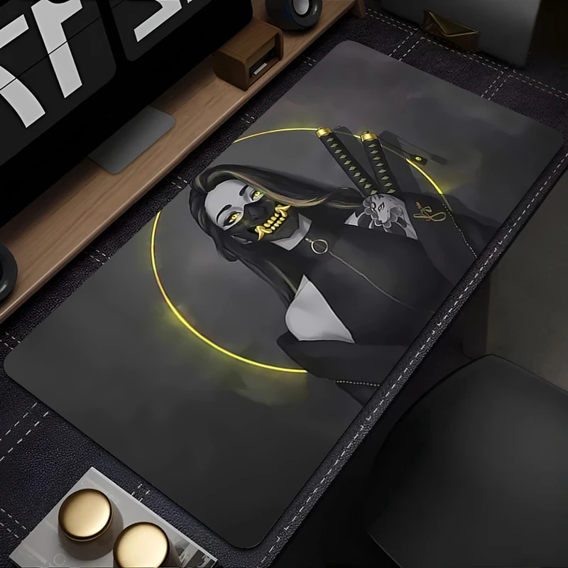 

Mousepad Gamer Functional Gaming Devil Oni Mask Mouse Pad Desk Mat Playmat Personality-Filled Computer and Office Keyboard Pad