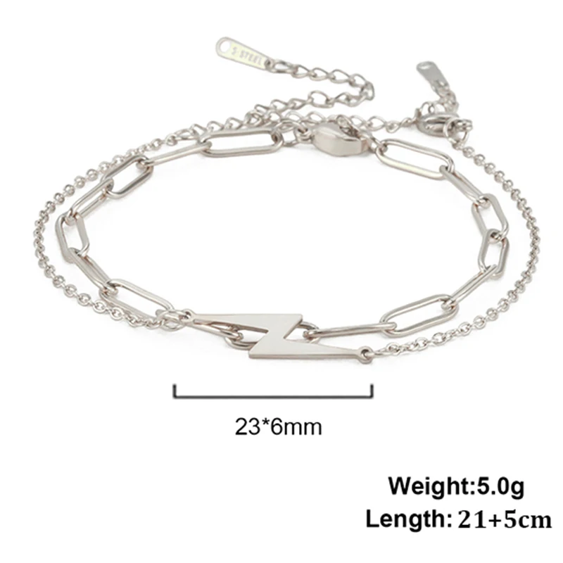 Kkjoy Edelstahl Fußkette für Damen und Herren, silberfarben, vierblättriges Kleeblatt, Fußkettchen, einfache Perlen, Modeschmuck, Accessoires, Neu – Detail 15