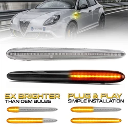 Indicador lateral LED dinámico, luz intermitente para Alfa Romeo Giulietta 940 10-21 Julieta Sprint Veloce Canbus sin errores, 2 uds.