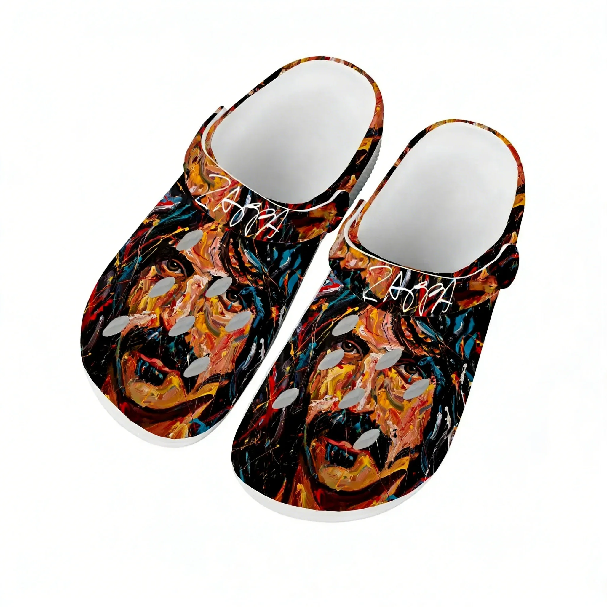 

Водные туфли Frank Zappa для мужчин и женщин: удобные, модные, для дома и сада, сабо, сандалии на заказ, пляжные дышащие тапочки с отверстиями