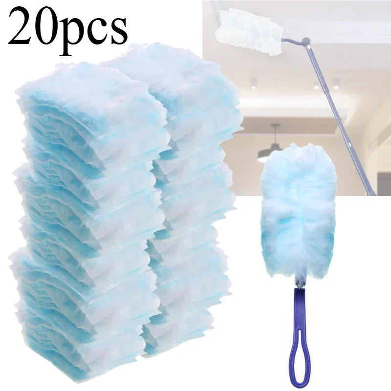 Plumeros desechables con cabezales de repuesto, recambios, cepillo de plumero a granel para limpieza de persianas de oficina en casa, herramienta de limpieza de superficies de coche
