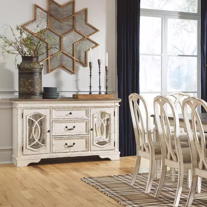 

АААмериканский ретро обеденный боковой шкаф из цельного дерева, входной шкаф для крыльца, перегородка для гостиной, шкафчик