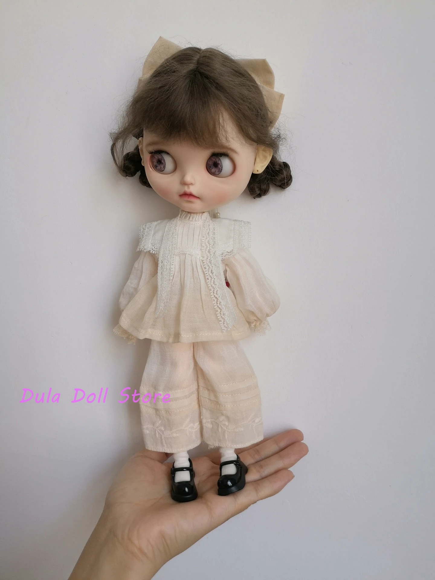 

Dula Doll Clothes Dress Bow headdress top skirt cute set for Blythe Qbaby ob24 ob22 Azone Licca ICY JerryB 1/6 Doll