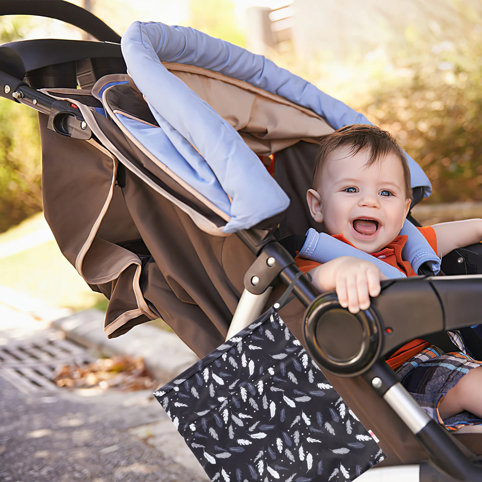 Wasserdichte Wickeltasche, langlebig, große Kapazität, Aufbewahrungstasche, Reißverschluss-Griff-Design für Zuhause, Reisen, Camping, Picknick
