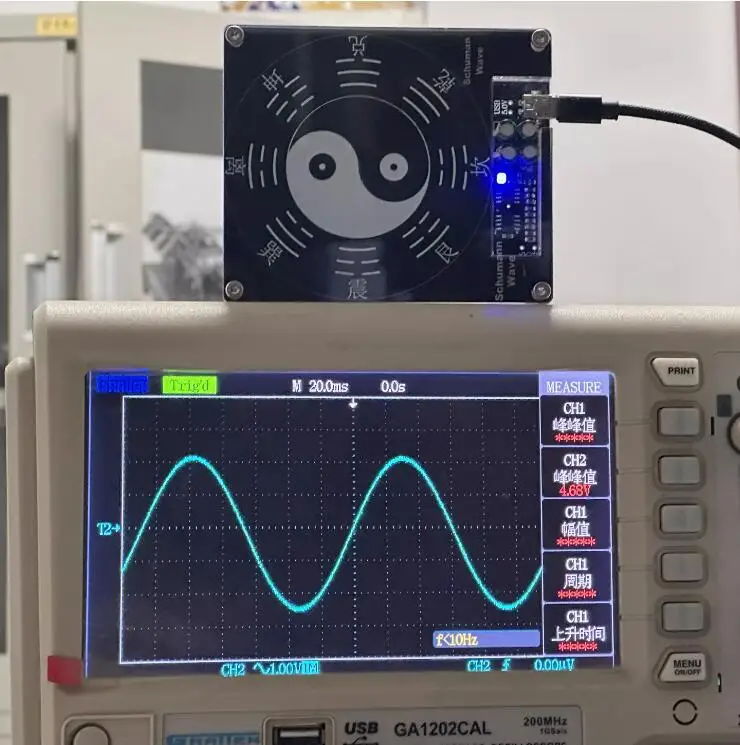 Nuovo generatore di onde Schumann 7.83Hz generatore di impulsi a bassa frequenza segnale a onda sinusoidale pura frequenza risonante della terra