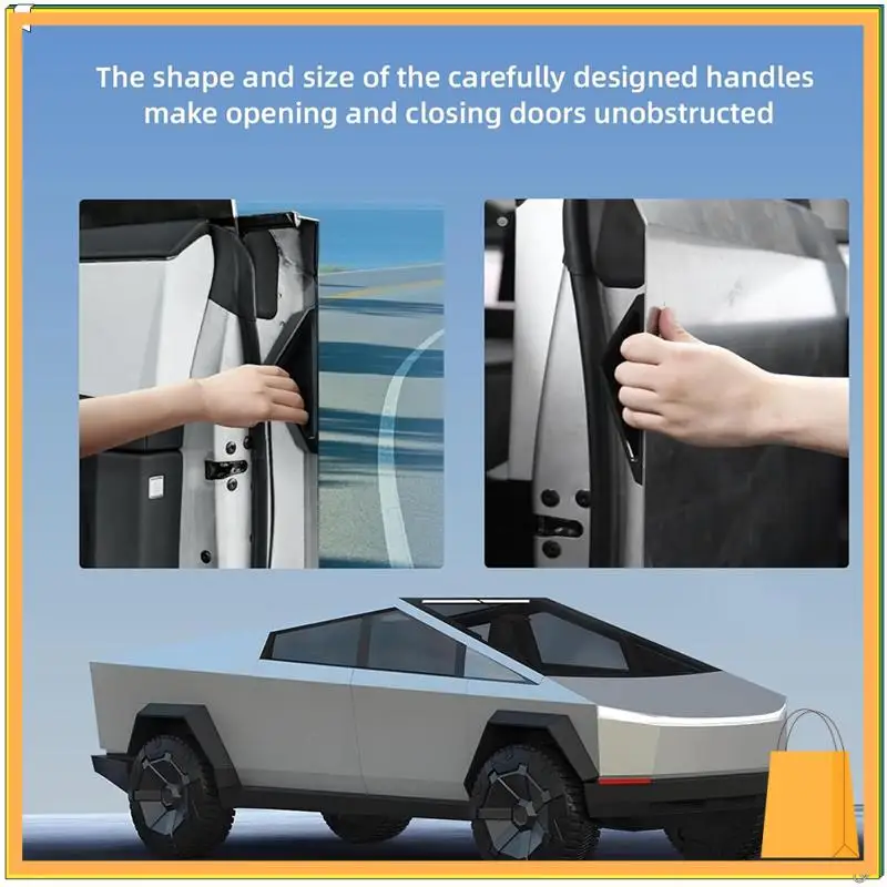 

Трендовая дверная ручка с защитой от отпечатков пальцев для Tesla Cybertruck 2024 2025, аксессуары, экономичные ручки доводчика с царапинами