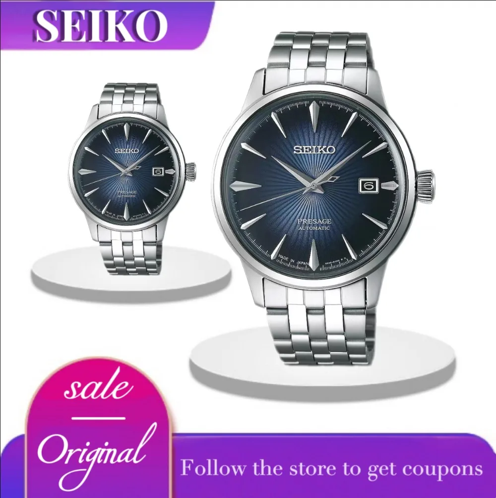 Original SEIKO Men Watches SRPB41J1 Presage Series Watch Japanese Stainless Steel Waterproof Business Fashion Wristwatches