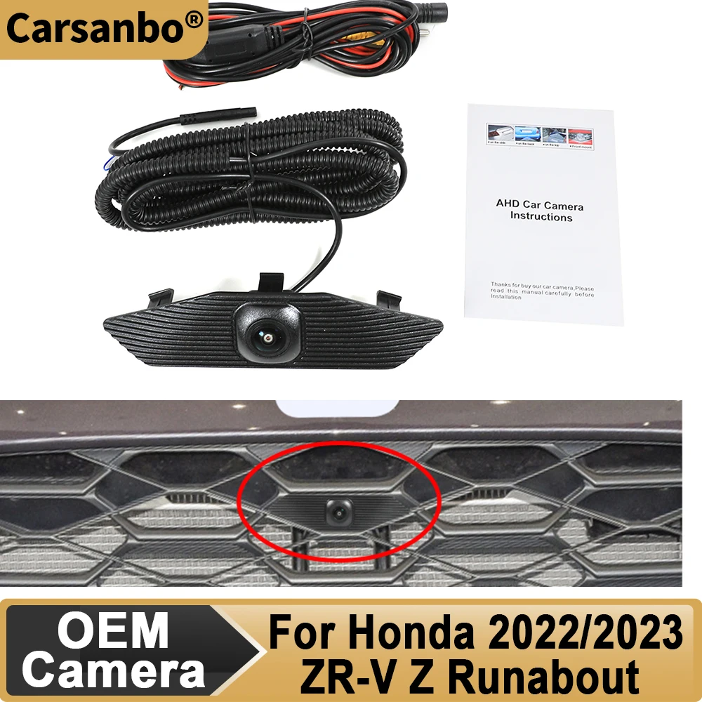 

Carsanbo Vehicle Front View Camera For Honda 2022 2023 ZR-V Z Runabout Night Vision Waterproof 150° Fisheye Lens 1080p AHD