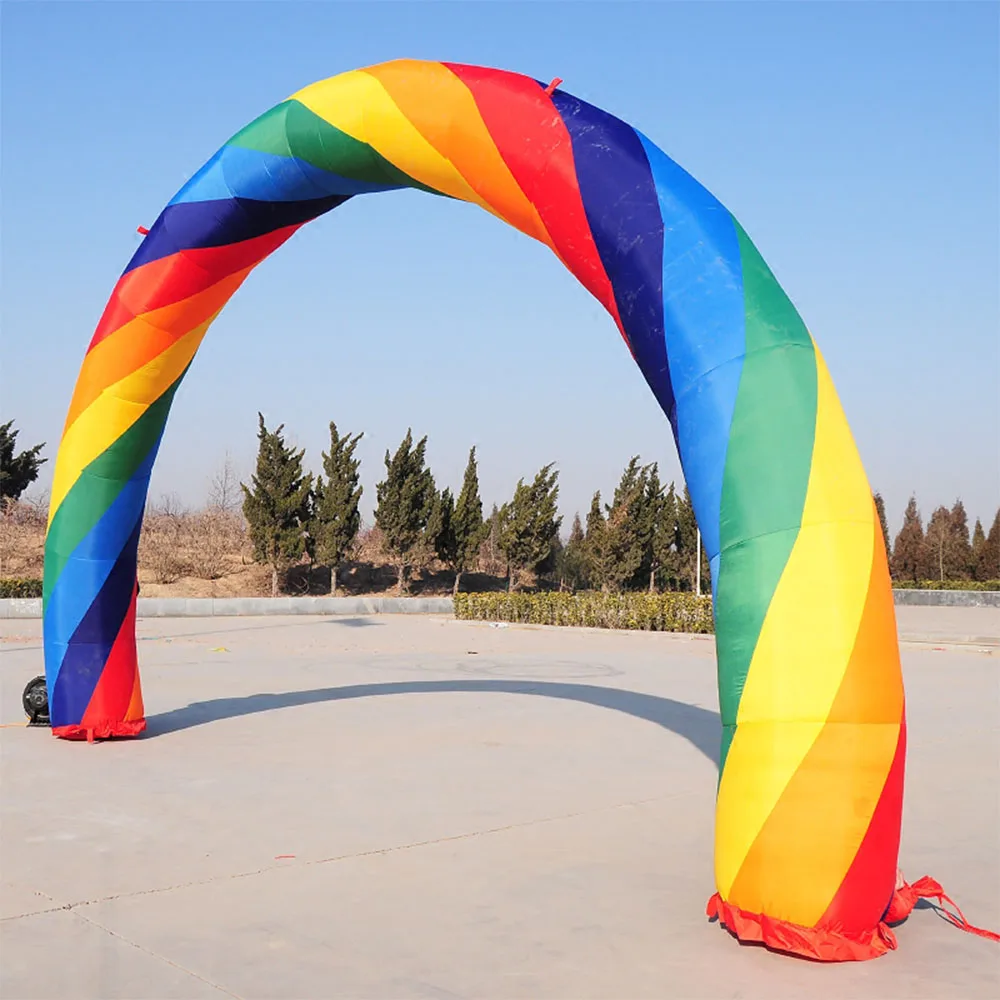 Customizable 26.6ft*13.3ft D=8M/26.6ft inflatable Rainbow arch Advertising