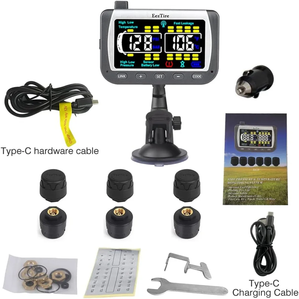 

TPMS Tire Pressure Monitoring System Tire Pressure Sensor EEZ-RV-TPMS6 EEZRVTPMS6