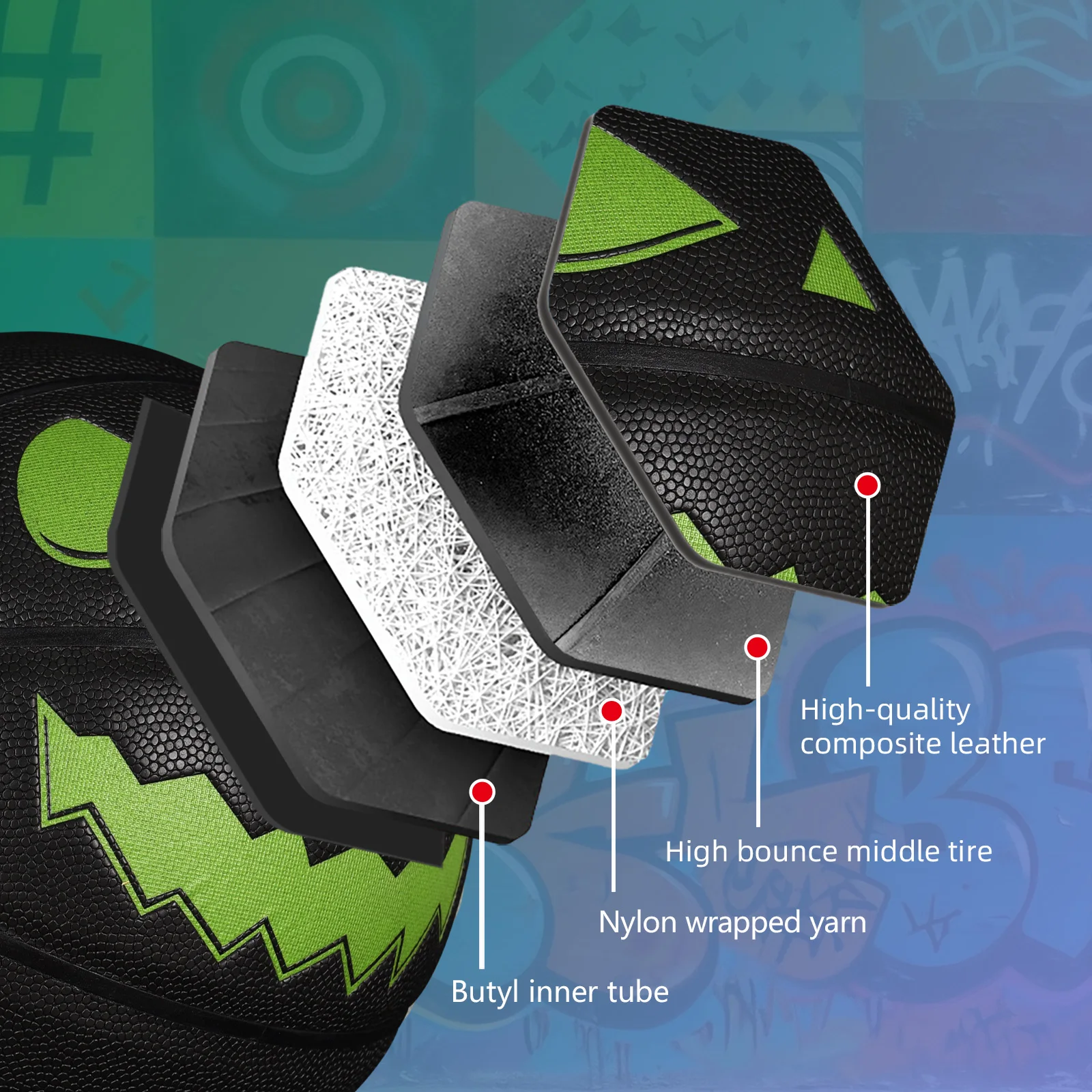 كرة السلة Jack-O'-Lantern للهالوين مقاس قياسي 7 للاستخدام الخارجي والداخلي للرجال والنساء كرات مضيئة على شكل يقطين للاستخدام الليلي المتوهج