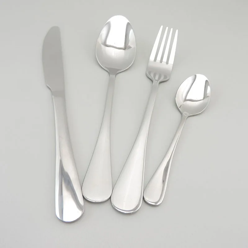 silver Dinnerware Set Luxury Cutlery Steel Set Quality Tableware spoon Knives Forks Dining Dinner Western Food Restaurant p1