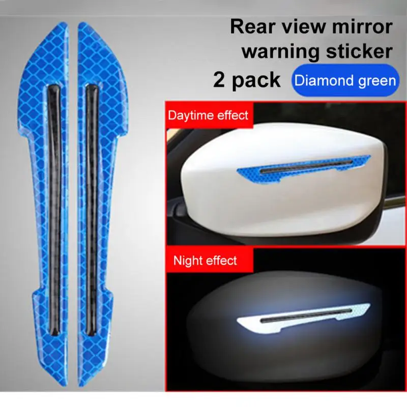 2024 adesivo riflettente per auto lato porta striscia Anti-collisione parafango luminoso specchietto retrovisore avvertimento adesivo blocco graffi