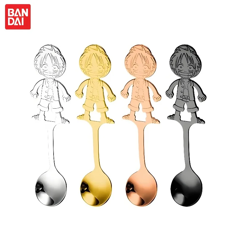 

Bandai One Piece Spoon Luffy Anime Cartoon 304 Stainless Steel Creative Stir Coffee Dessert Spoon Mini Children Home Tableware