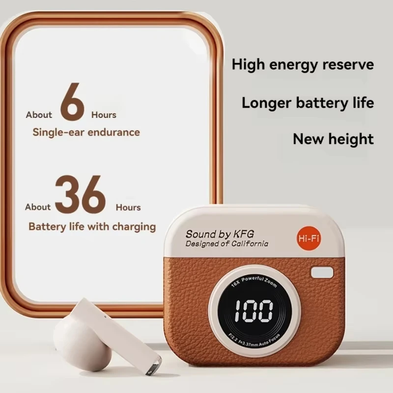 Wireless Bluetooth Earphones Bluetooth 36 Hours Playback Sport Tws Earbuds with Led Display Headphones Built-In Mic Gift