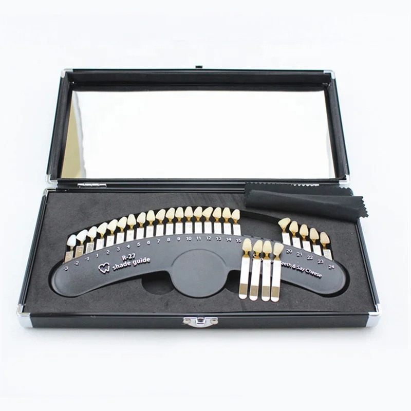 

27 Colors Teeth Whitening 3D Shade Guide Tooth Bleaching Shade Chart Board