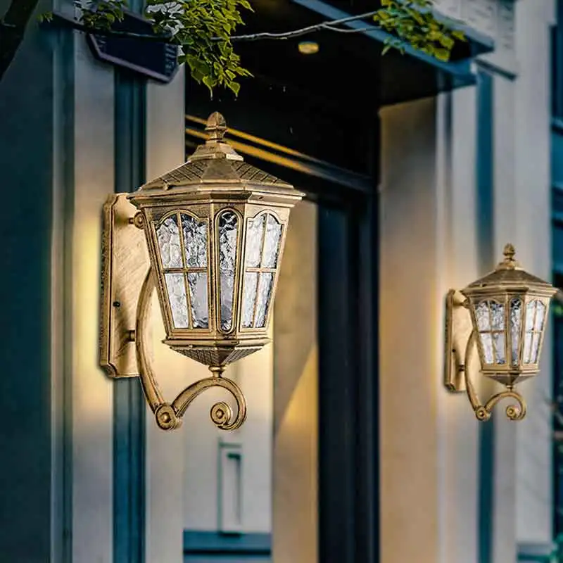 

Наружный водонепроницаемый светодиодный светильник для двора в европейском стиле, уличный настенный светильник для балкона