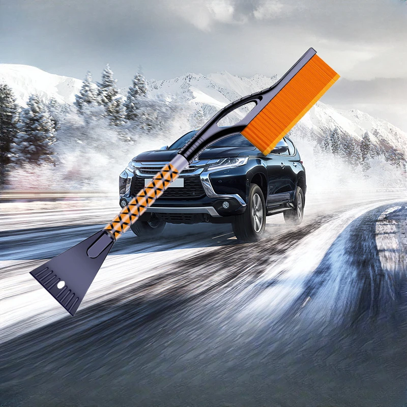 Heavy Duty Car Snow Removal Tool Ice Scraper Brush and Shovel Combo Detachable for Winter Snow Cleaning