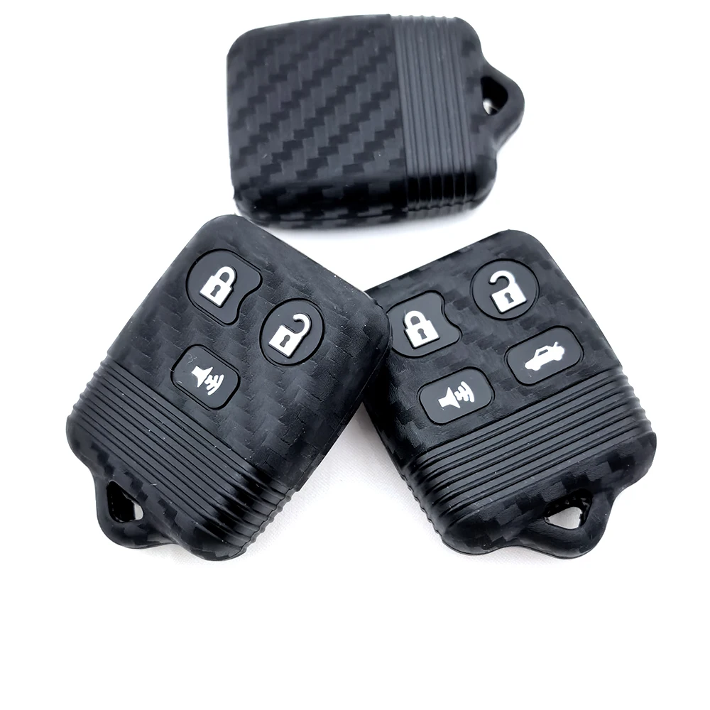 2025 جودة عالية 3/4 أزرار غطاء مفتاح السيارة الألياف سيليكون لفورد إسكيب F 150 اكسبلورر 2001 - 2007 #4