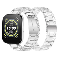 Clear resin Strap for Amazfit Bip 5 Smart Watch Band for Amazfit Bip 3/3 Pro Bracelet for Amazfit GTR 4 3 2 LTE Mini Watchbands