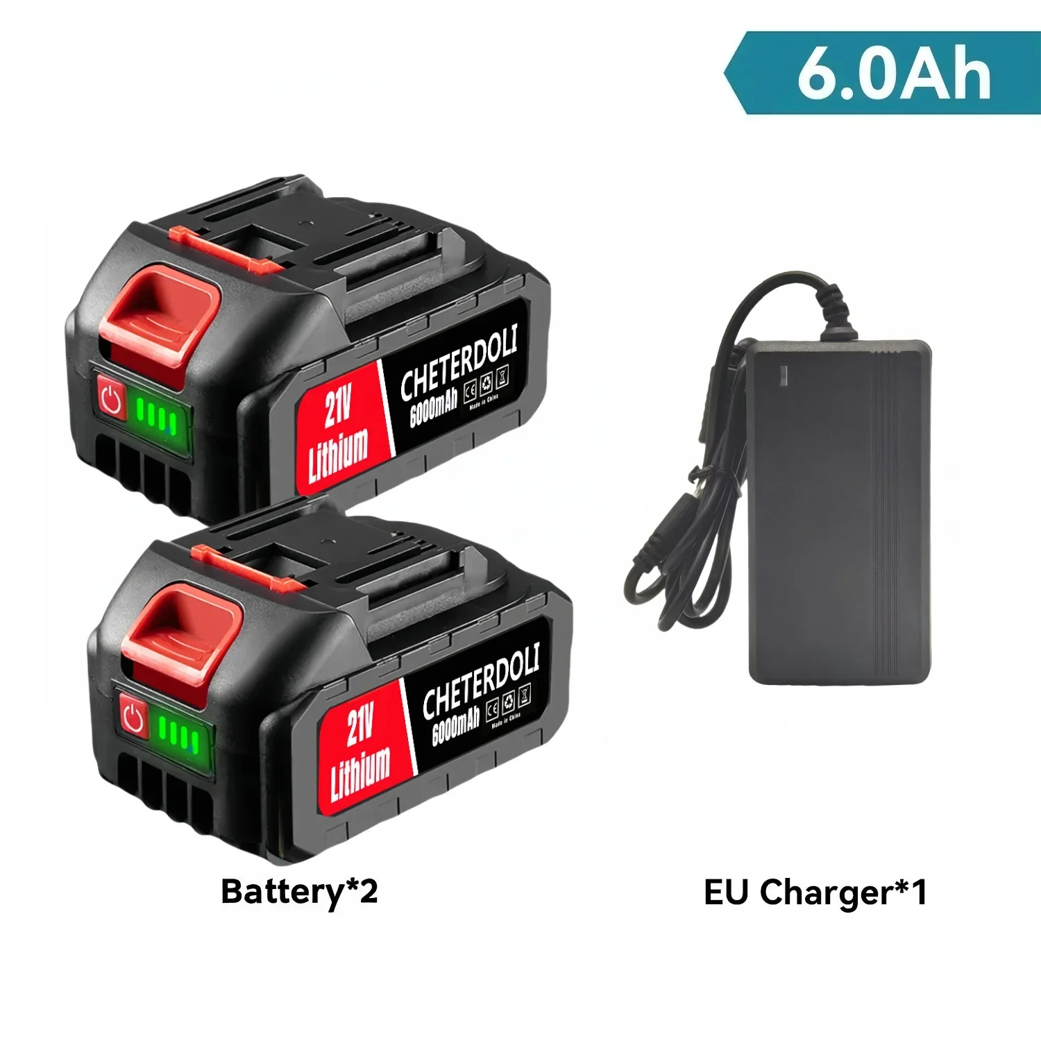 21V Voor Makita 6000mAh Oplaadbare 18650 Lithium Batterij 18v Elektrisch Gereedschap Draadloze Sleutel Zaag Boor Grinder Schroevendraaier