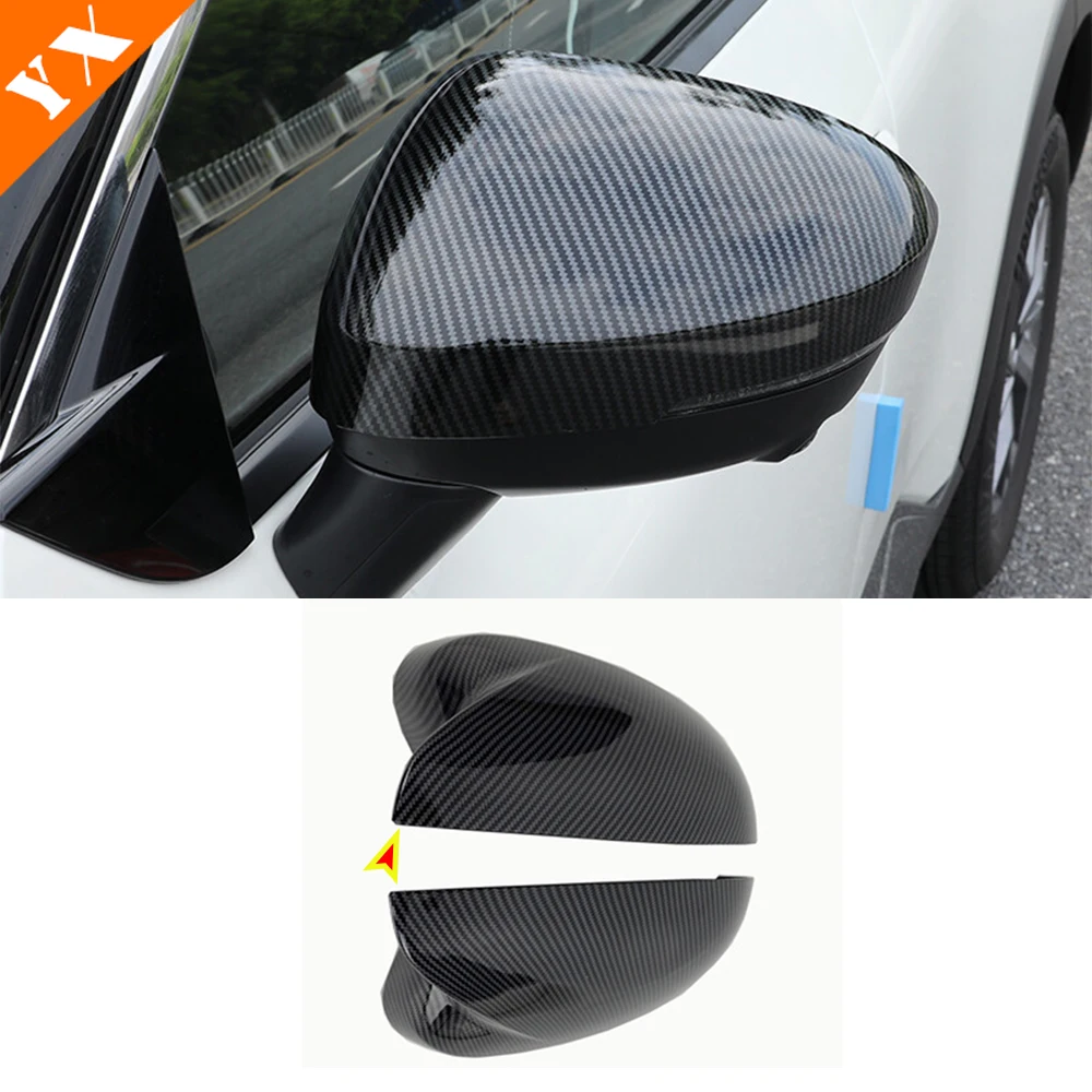 Carbon Chrome Car Side Mirror Rear View Mirror Cover Decor Sticker For Nissan Juke Ariya Rogue Livina X Trail T33 2021-2023