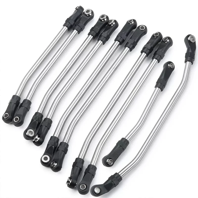 AS96-313Mm Collegamenti RC Collegamento superiore inferiore Collegamento telaio Set con estremità asta in plastica per 1/10 AXIAL SCX10 II 90046 RC Crawler Car