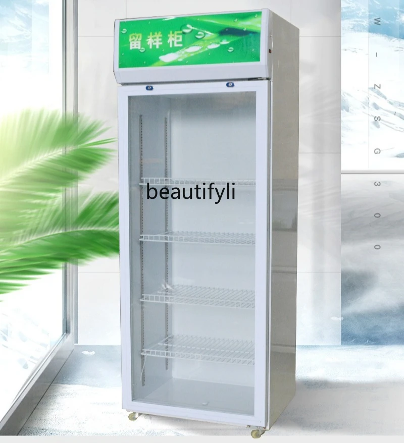 

Food Sample Cabinet Kindergarten Canteen Refrigerated Fresh Display Cabinet Refrigerator Fruit Vertical Refrigerated Cabinet