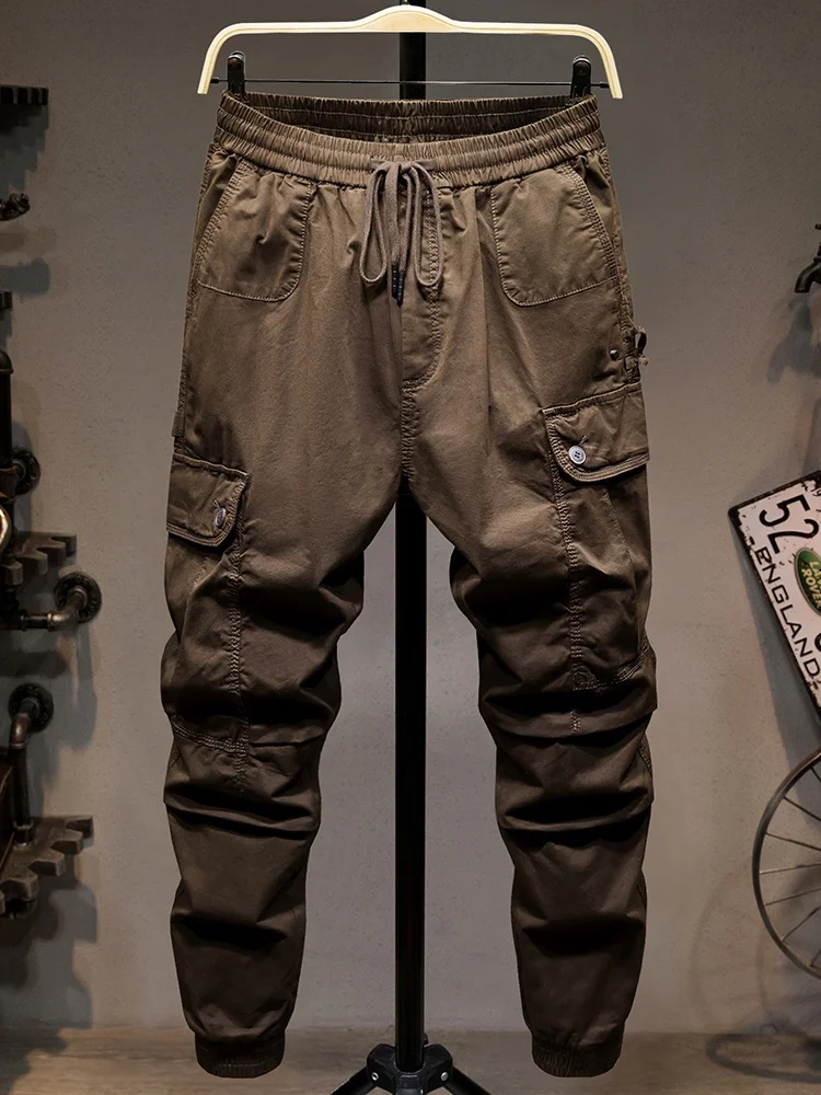 

American Sle Outdoor Mountain Casual Pants Men's Autumn Winter New Loose Wide Leg Cuffed Trousers Faionable Workwear