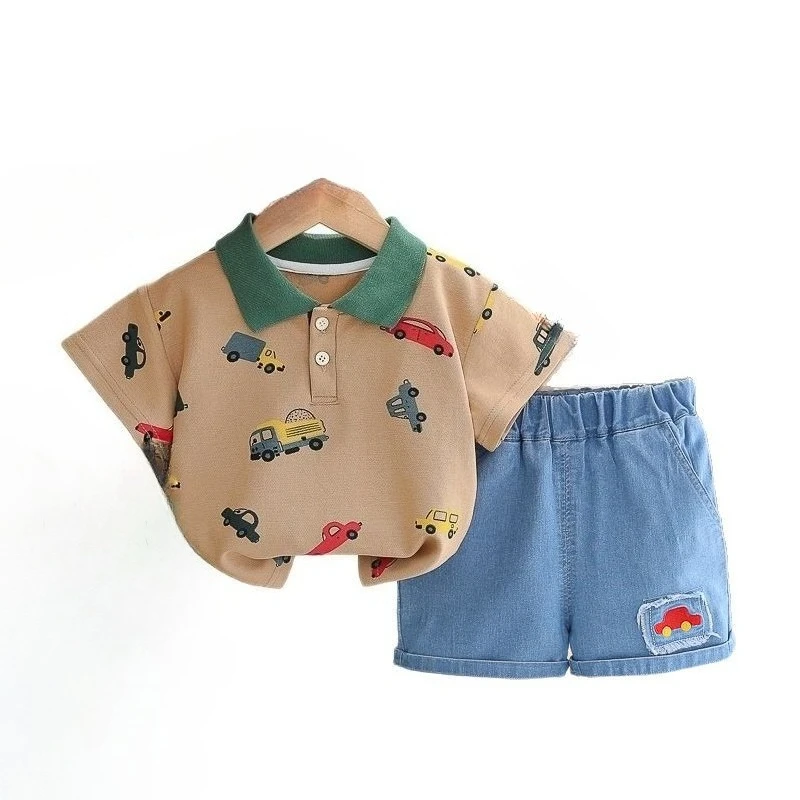 

New Summer Baby Boys Clothes Suit Children T-Shirt Shorts 2Pcs/Sets Kids Clothing Toddler Cartoon Casual Costume Infant Outfits