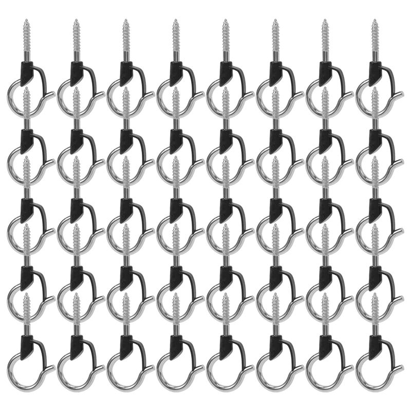 40Pack Q-Hanger, Christmas Lights Hanger Hooks Easy Release Outdoor Wire And Fairy Lights Garage Led, Safety Buckle